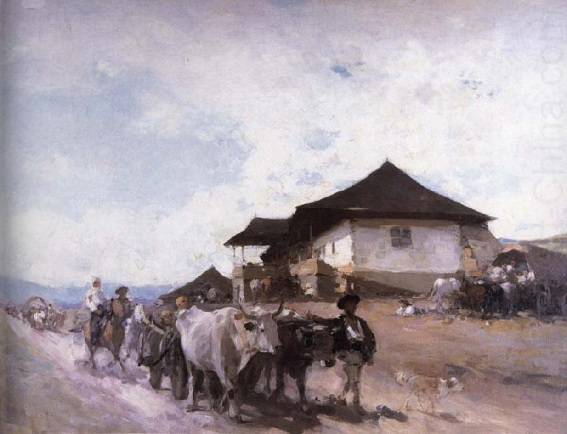 Nicolae Grigorescu Ox Cart at Oratii china oil painting image